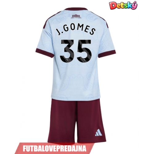 Lacne Dětský Futbalové dres Aston Villa Joao Gomes #35 2026-27 Krátky Rukáv - Tretina (+ trenírky)